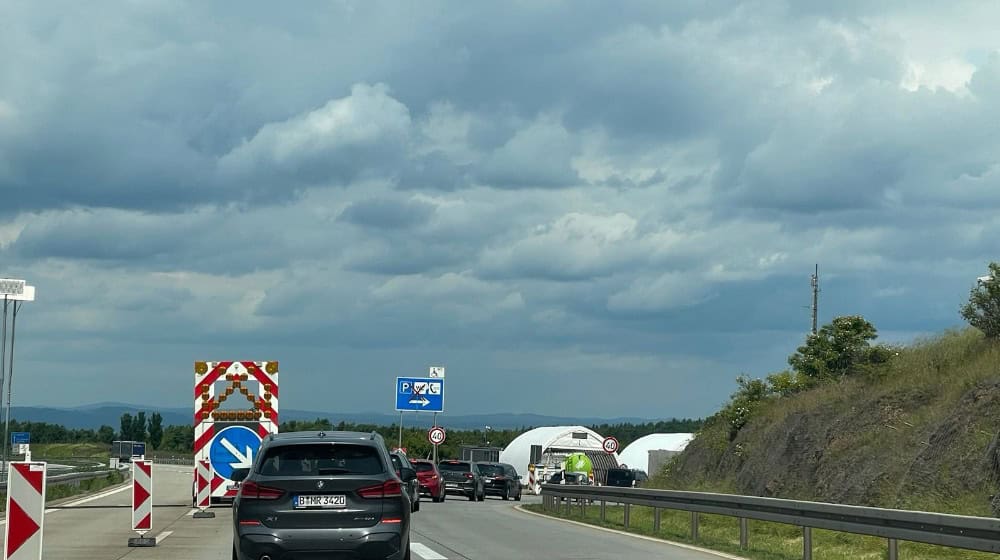 Fahrstreifenreduzierung zwischen Chemnitz und Rabensteiner Wald