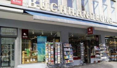 Eine Buchhandlung von außen