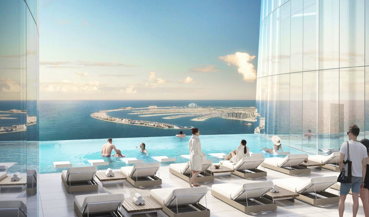 Laut Bauunternehmen wird der Pool im 76. Stock der höchste Infinity-Pool der Welt.