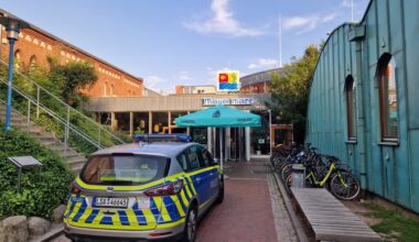 Die Polizei kam nach der Schlägerei im Maya Mare in Halle zum Einsatz.
