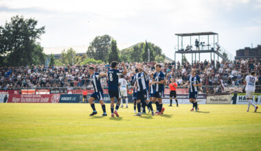 Unsere Herthaner bejubeln einen Treffer beim BFC.