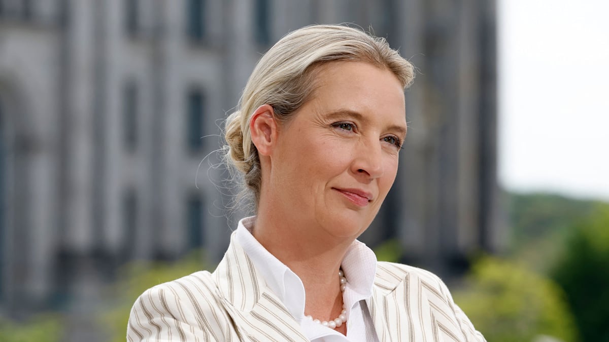 ARD-Sommerinterview mit Alice Weidel geht fast im Lärm von Demonstranten unter
