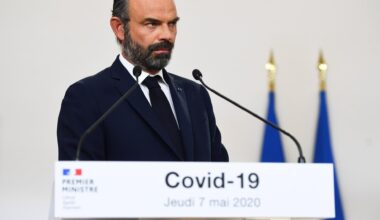 Edouard Philippe, Premierminister von Frankreich, spricht während einer Pressekonferenz.