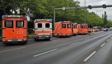 Fußgängerin zwingt Bus zur Vollbremsung – 13 Verletzte