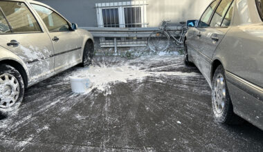 Mann aus Linden wirft Farbeimer zum Fenster raus