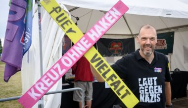 Laut gegen Nazis beim Fantastischen Vier Konzert in Rostock