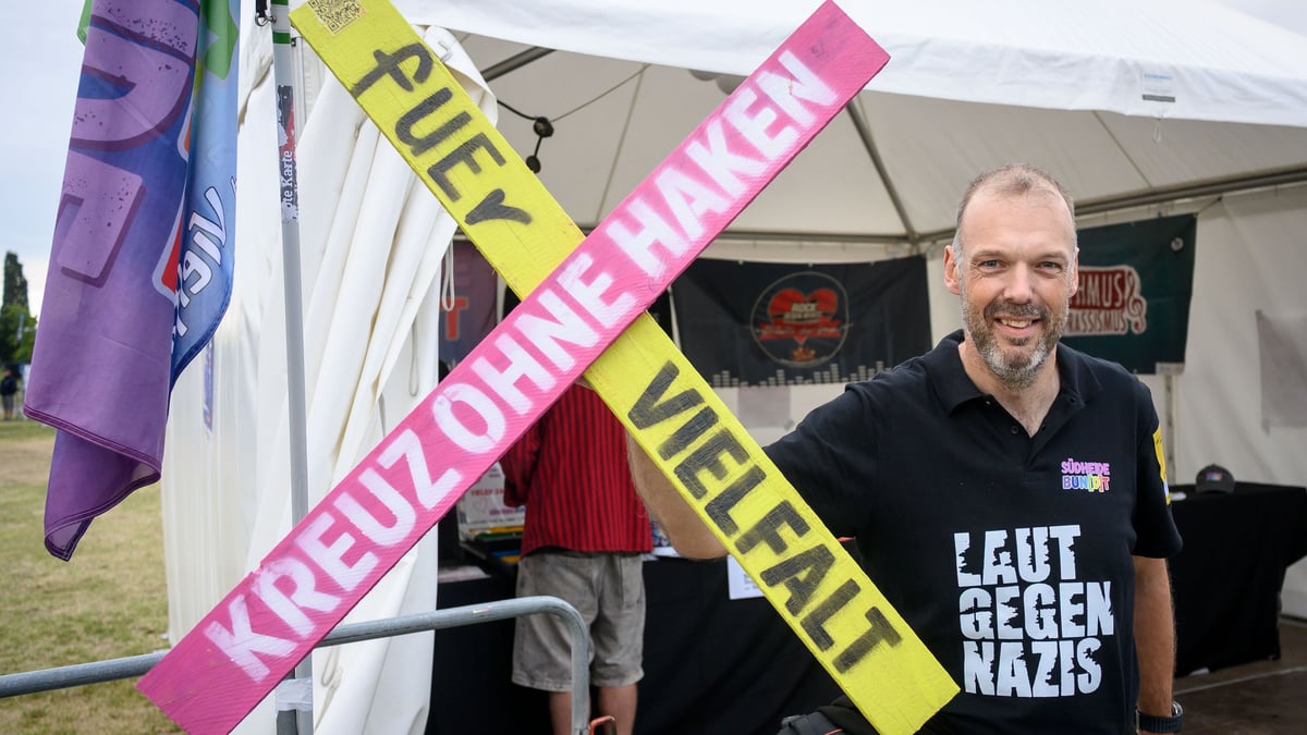 Laut gegen Nazis beim Fantastischen Vier Konzert in Rostock