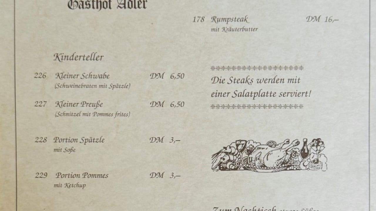 Gasthof serviert Speisekarte in D-Mark: Preis für Schnitzel sorgt für Diskussion | Regional