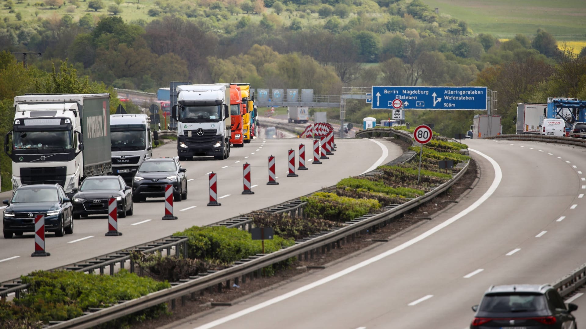 Die A2 bei Helmstedt: Dort kommt es auch am Morgen zu Beeinträchtigungen.