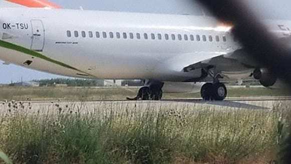 Die Boeing 737-800 mit dem Kennzeichen OK-TSU von Germanwings: Statt auf Kos landete der Flieger auf Rhodos.
