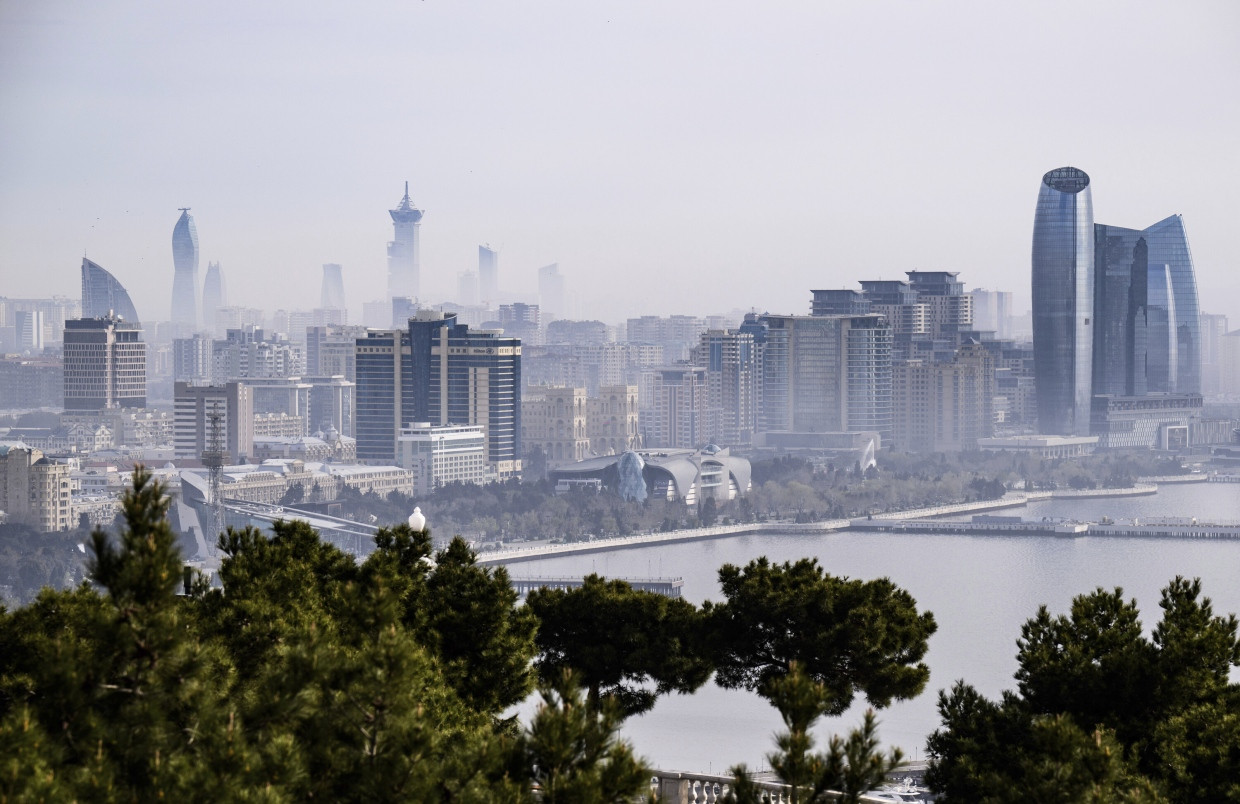 Die Innenstadt von Baku in Aserbaidschan