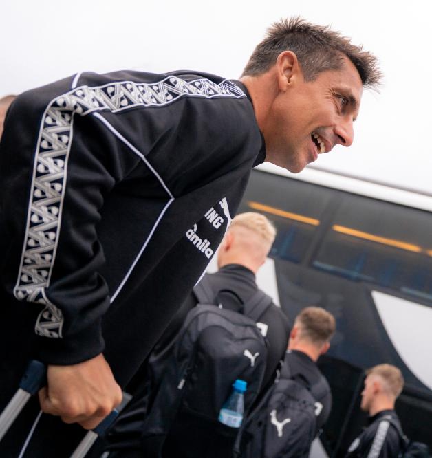 Präsentiert sich auch in den USA gewohnt fokussiert: Holstein-Trainer Marcel Rapp, hier vor der Abreise in Richtung Minneapolis.