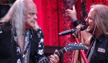 Rickey Medlocke und Johnny van Zant: Die beiden Anführer von Lynyrd Skynyrd beim Mitteldeutschen Kultursommer auf der Peißnitzinsel in Halle.