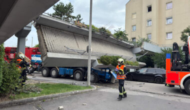 Verletzte in Linz: Fußgängerbrücke stürzt ein und zerquetscht Lkw | News