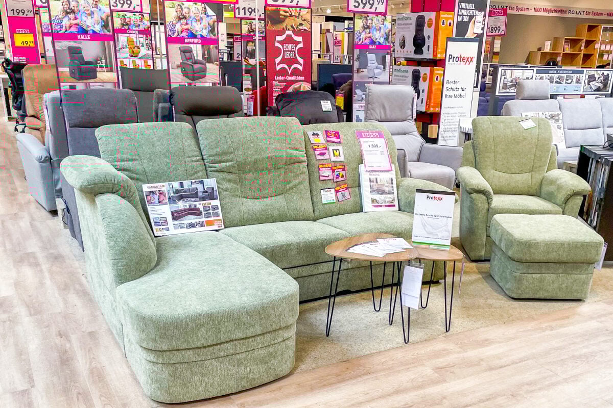 Bei Möbel Boss gibt's am Dienstag (22.7.) schöne Sofas zum Tiefpreis
