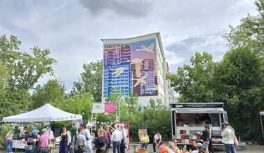 mit einer Blockparty wurde ein neues Wandbild in Halle-Neustadt eingeweiht – Du bist Halle