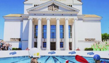 FISU Sportcampus: Schwimmbecken wird befüllt