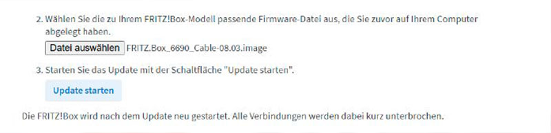 Update per Image starten