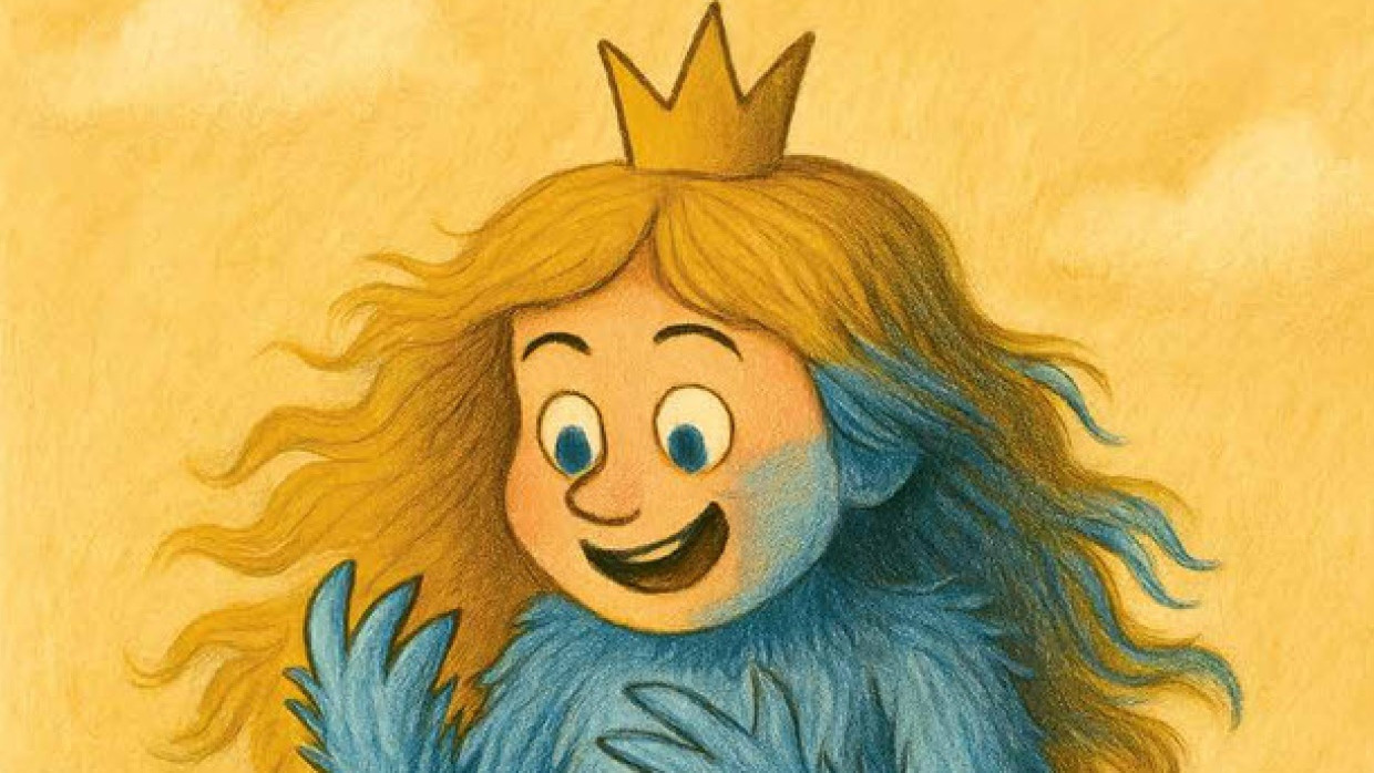 Für die kleine Prinzessin Mia ist ihre Verwandlung eine Wohltat: Illustration aus dem Bilderbuch „Die Monsterprinzessin“.