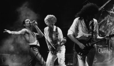 Queen (v.l.n.r.): Freddie Mercury, John Deacon und Brian May.