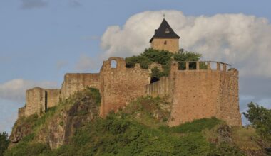 Burg Giebichenstein mit Kunsthochschule, Kunstschule, Halle an der Saale, Straße der Romanik, Sachsen-Anhalt, Deutschland
