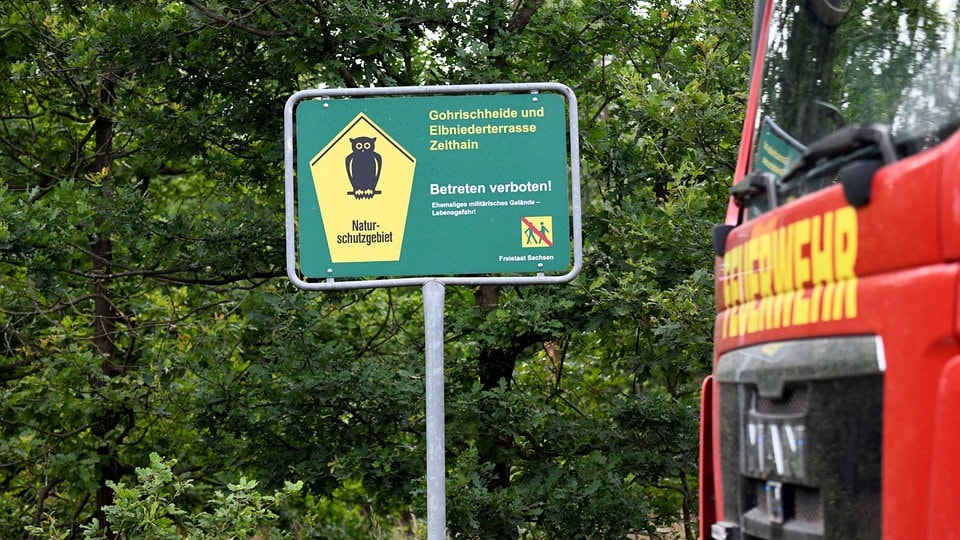 Ticker zum Waldbrand Gohrischheide: Landkreis Meißen hebt Katastrophenalarm auf
