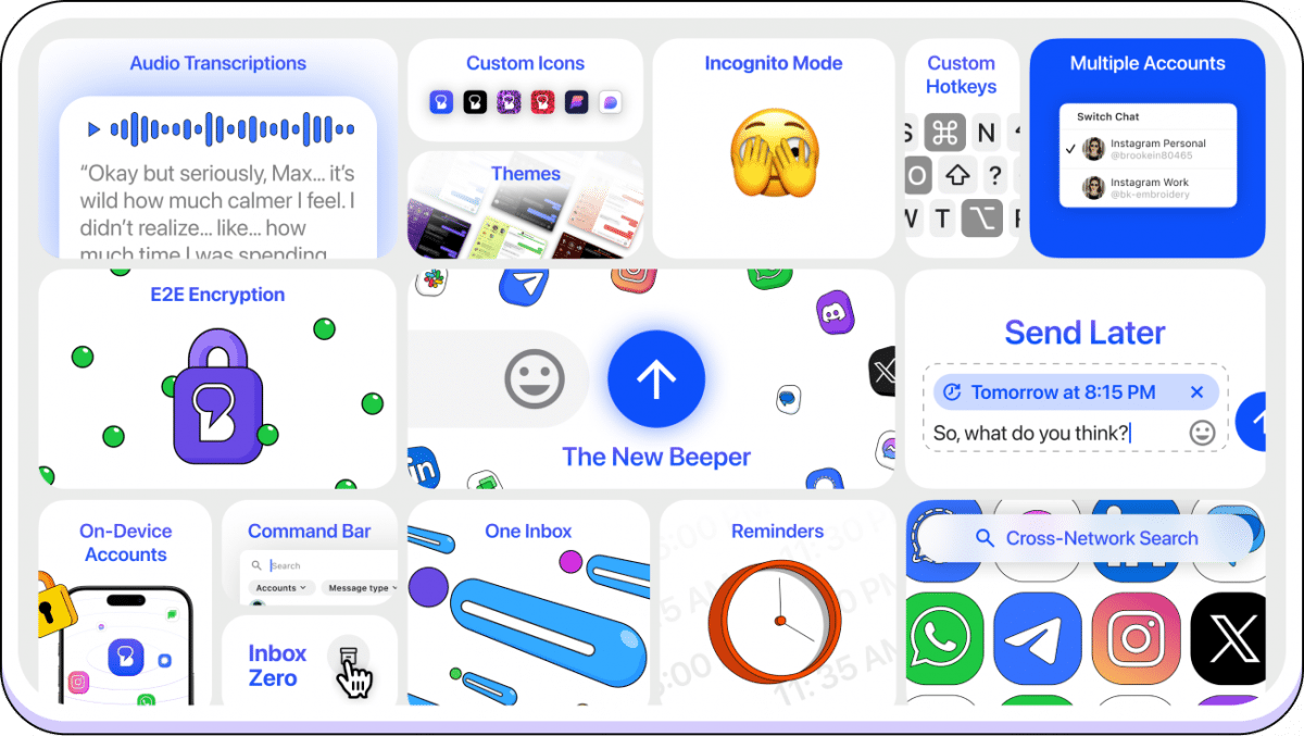 Beeper: Multi-Messenger für WhatsApp, Signal & Co. jetzt ohne Cloud-Zwang
