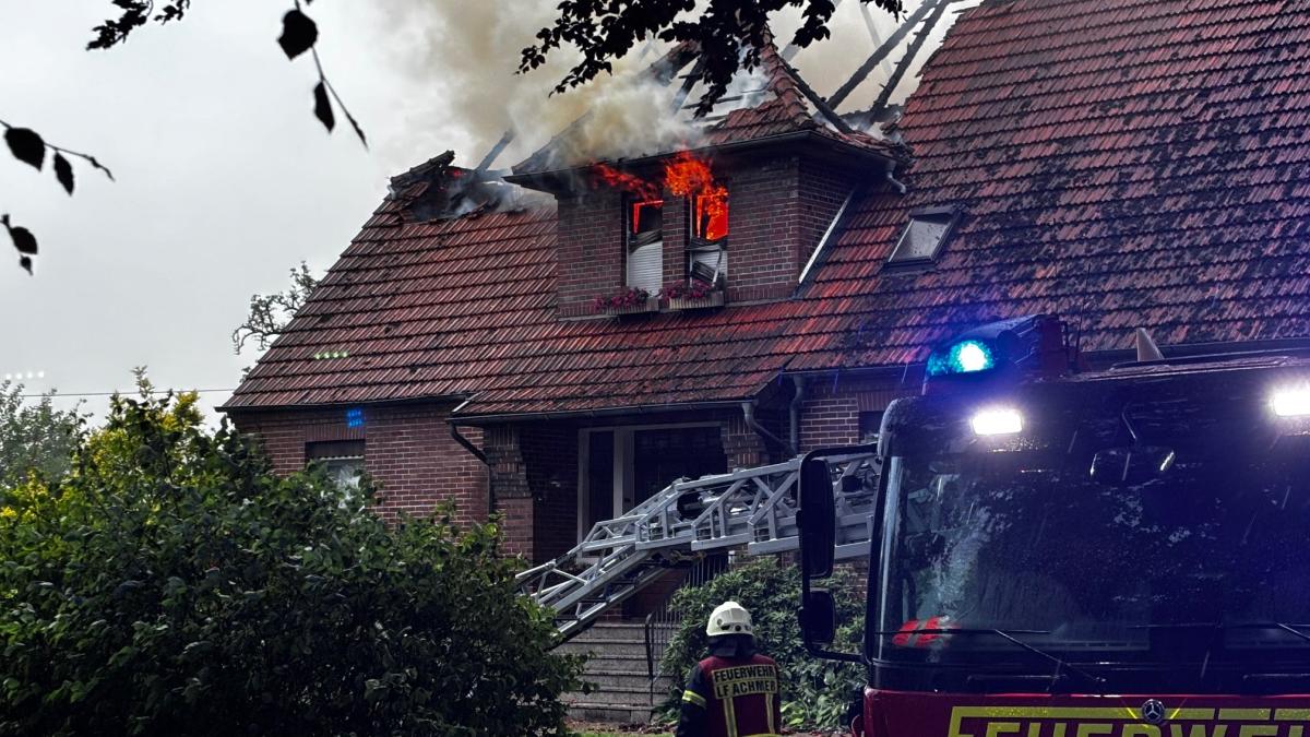 Unwetter im Nordkreis Osnabrück: Blitzeinschlag in Bramsche