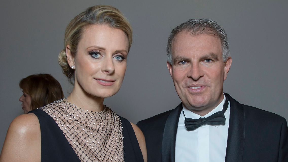 Der Vorstandsvorsitzende der Deutschen Lufthansa AG Carsten Spohr und seine Frau Vivian bei einem Empfang im Jahr 2018.