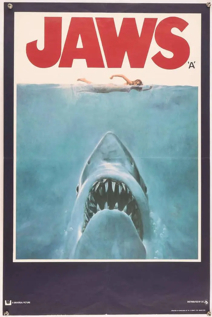 Das legendäre Filmplakat zu „Der weiße Hai“