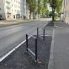 Verzweifelt gsucht: Ein Fahrrad, das an diesen schönen neuen Plätzen geparkt wird.