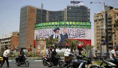 Khamenei-Wandbild in der iranischen Hauptstadt Teheran
