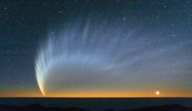 Ganz so prachtvoll wie McNaught im Jahr 2007 wird sich Komet 26P/Grigg-Skjellerup in vier Jahren nicht zeigen.