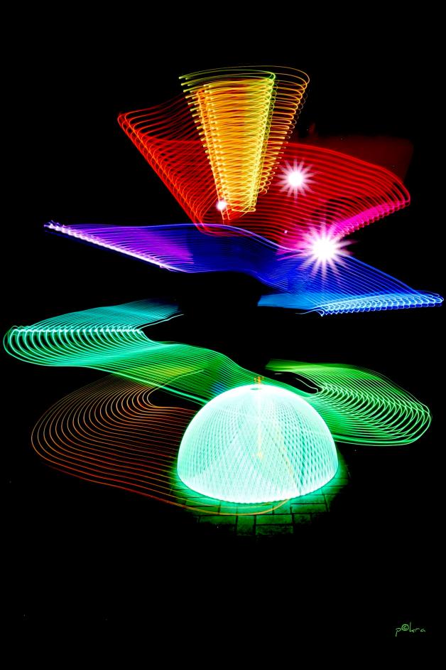 Ein Ergebnis der Lightpainting-Fotografie von Peter Kramer. 