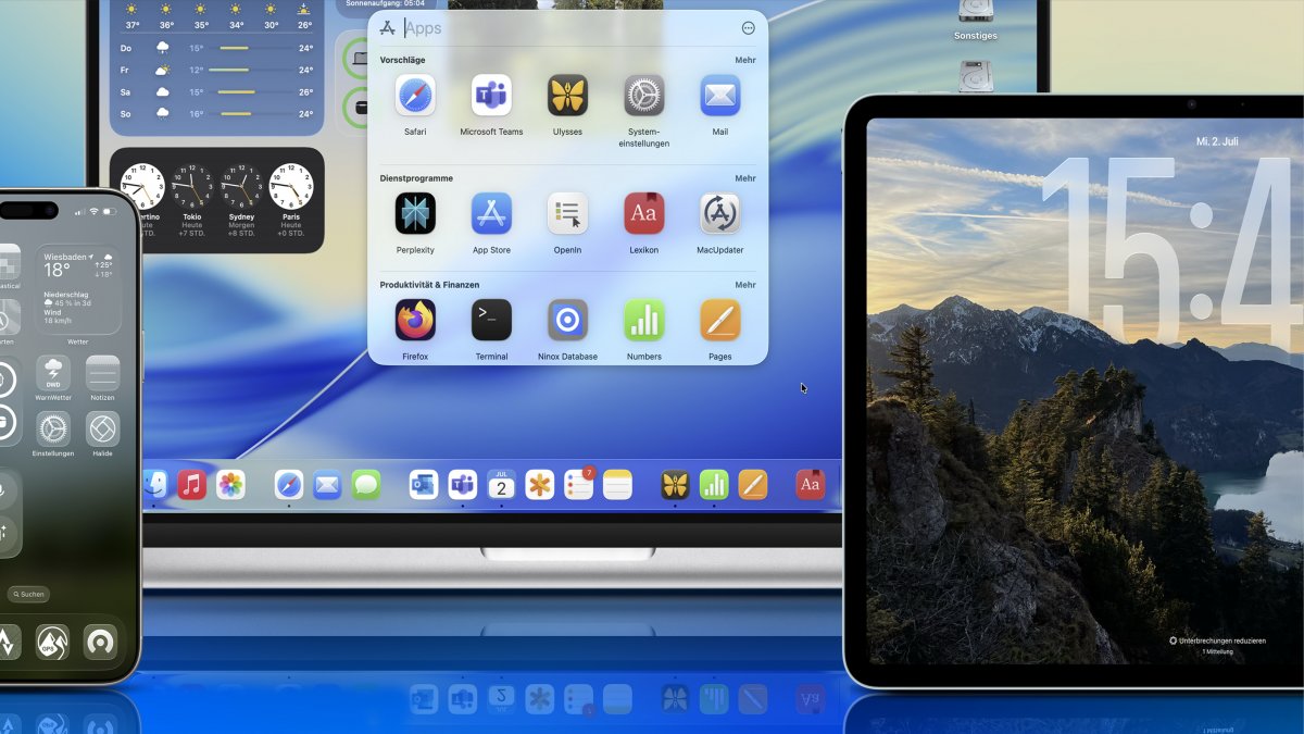 Feuerprobe für Liquid Glass: Public Beta von iOS, iPadOS und macOS 26 verfügbar