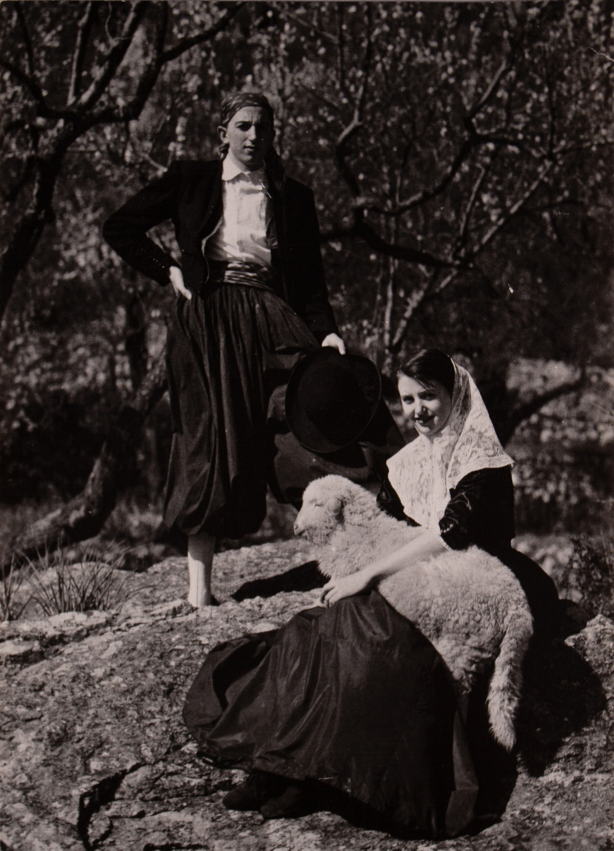 Mallorca früher: Pareja payeses in kultureller Kleidung.