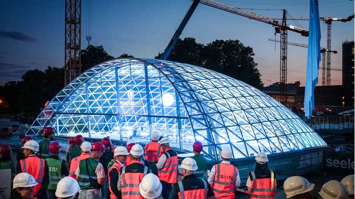 Stuttgart21: Bahn enthüllt ersten Eingang in den Stuttgart-21-Bahnhof