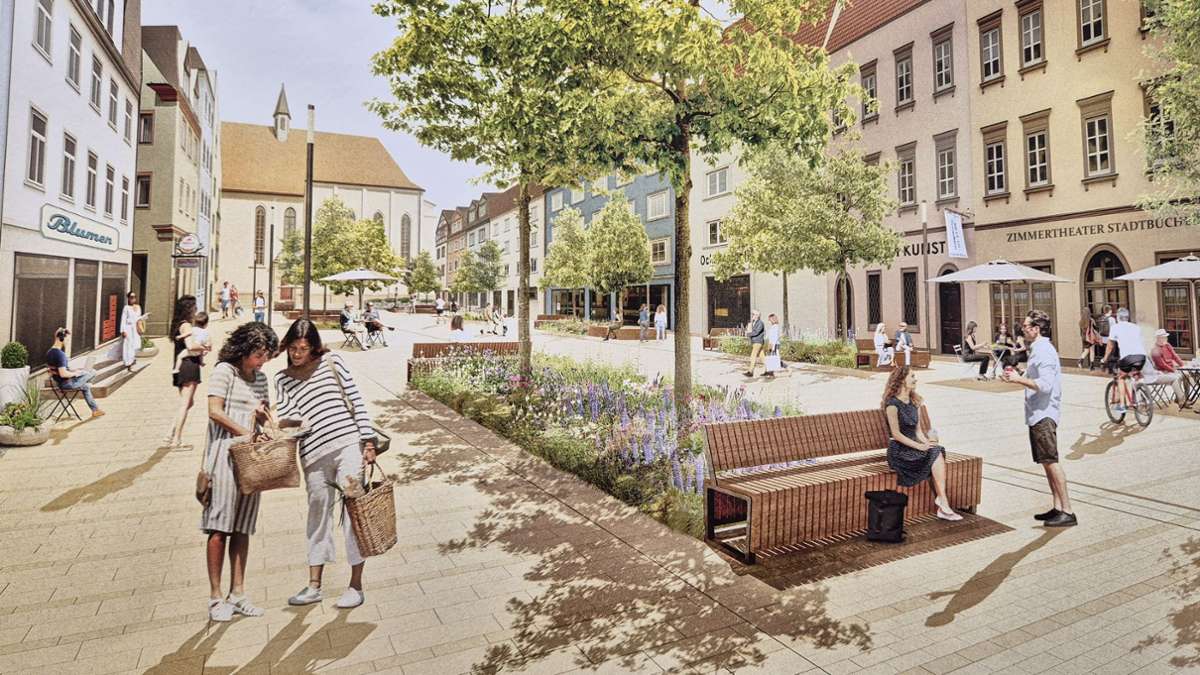 Architektenwettbewerb in Rottweil: Gastro, Bäume und Einbahnstraße – so sieht der neue Friedrichsplatz aus - Rottweil & Umgebung