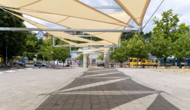Hitzeschutz in der Stadt: Dieser Stuttgarter Platz hat jetzt ein Sonnensegel