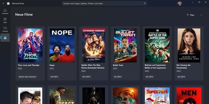 Movies & TV: Microsoft stellt den Verkauf von Filmen und Serien ein