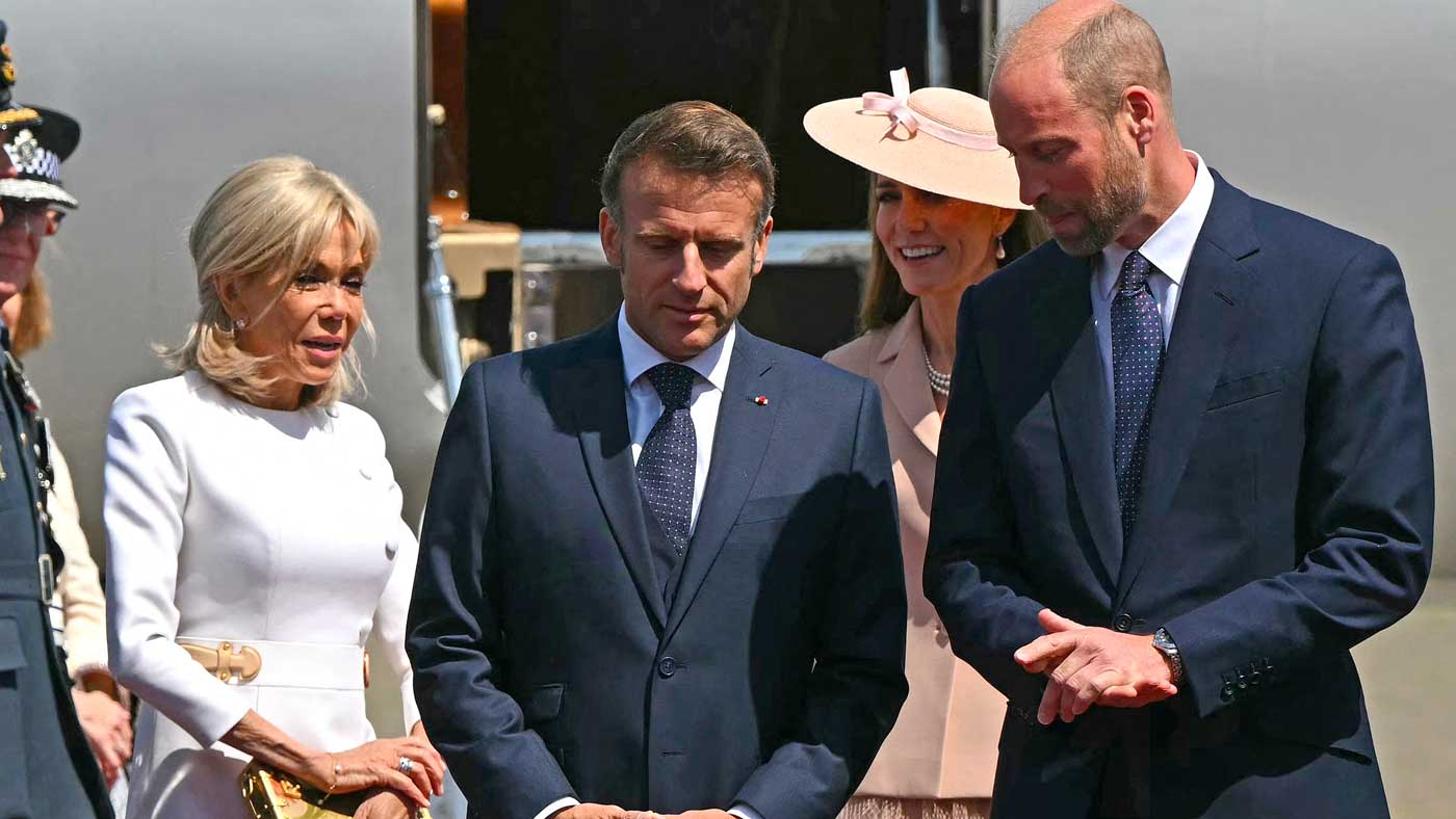 Prinz William und Prinzessin Kate begrüßen Emmanuel Macron zu Beginn seines Staatsbesuchs im Vereinigten Königreich