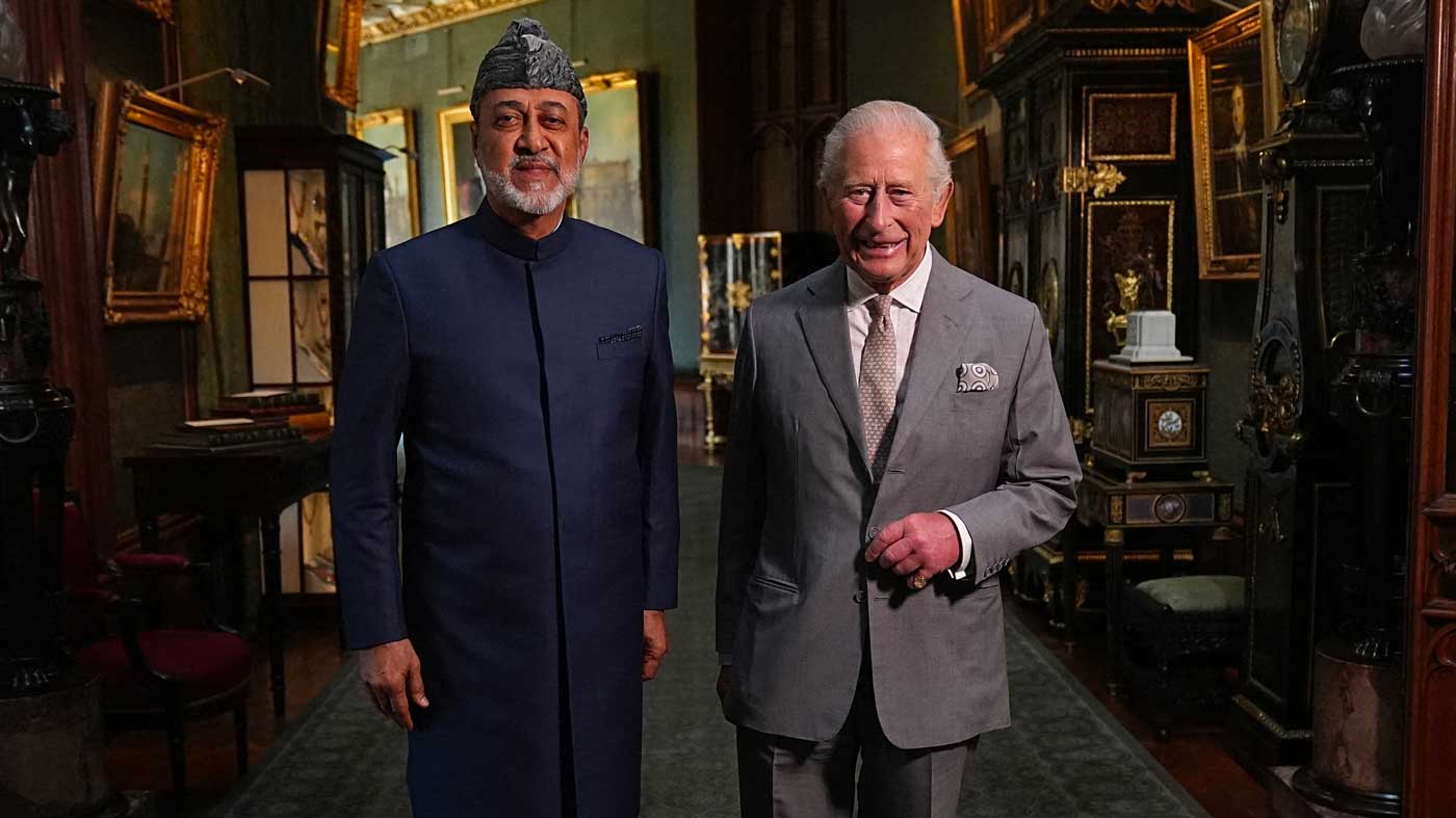 Privates Treffen zwischen König Charles III. und dem Sultan von Oman in Schloss Windsor