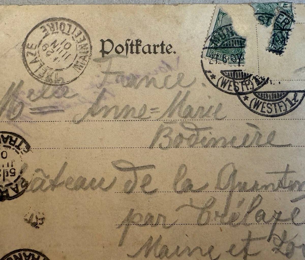Uralte Postkarte kehrt nach Münster zurück