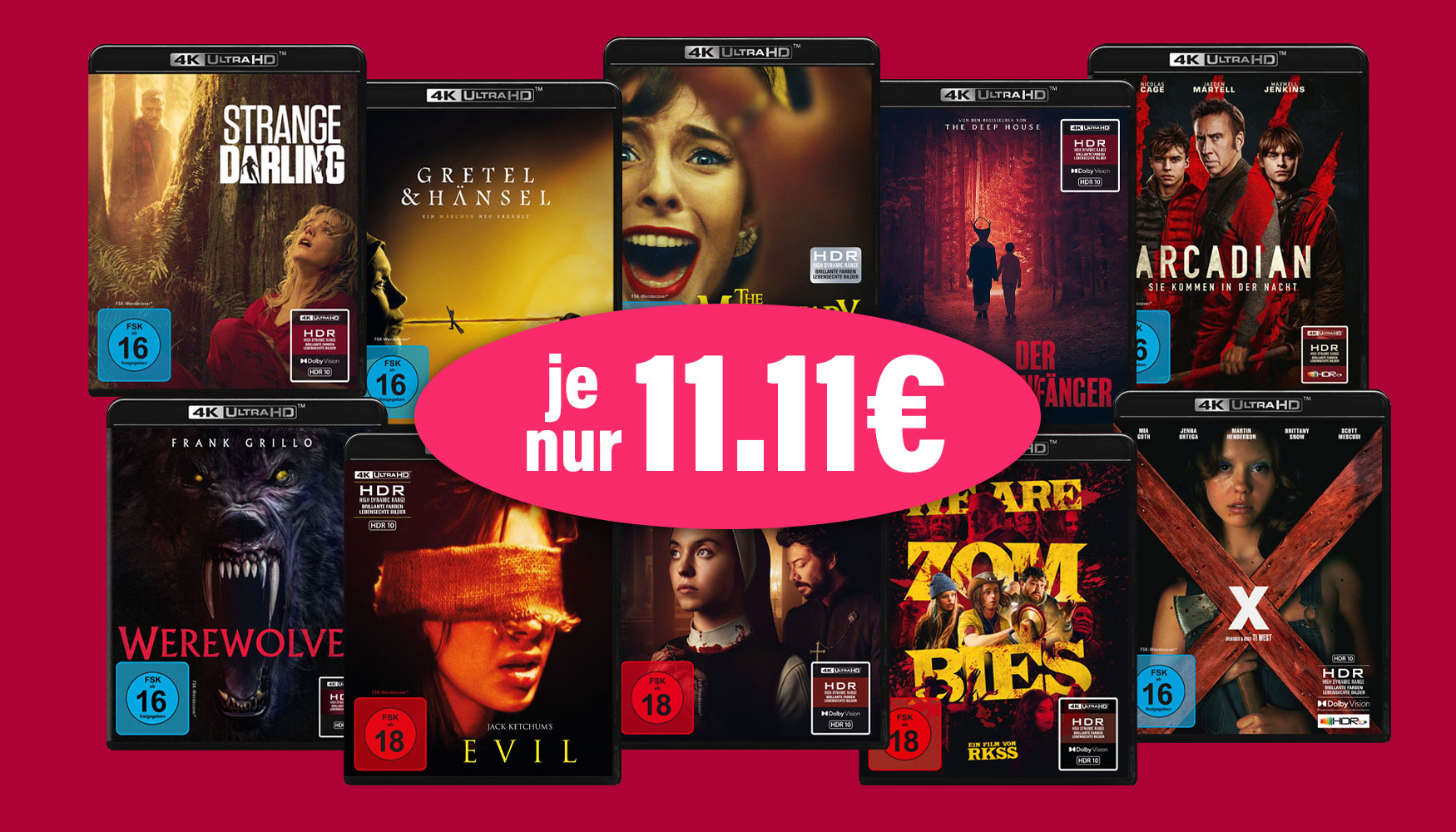 Nur Heute: ausgewählte Horrorfilme auf 4K Blu-ray für je nur 11.11 Euro kaufen! - 4K Filme