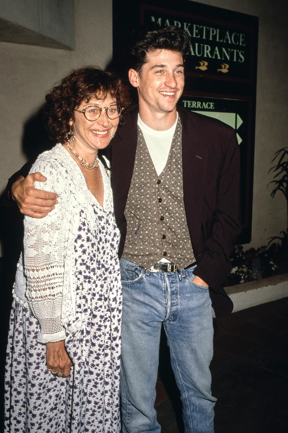 Rocky Parker (†) und Patrick Dempsey bei einer Filmpremiere 1991