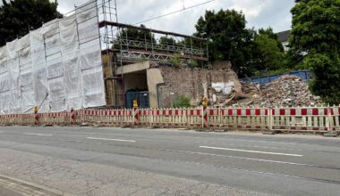 Häuser an der Essener Straße in Essen vor Abriss