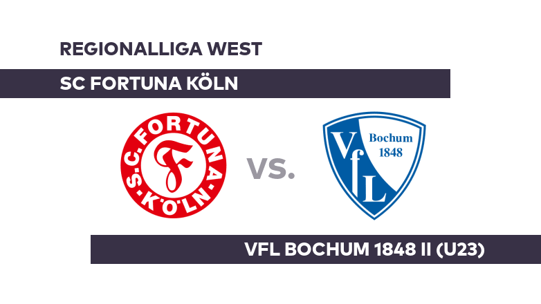 SC Fortuna Köln - VfL Bochum 1848 II (U23): SC Fortuna Köln: Kräftemessen mit Bochum II - Regionalliga West