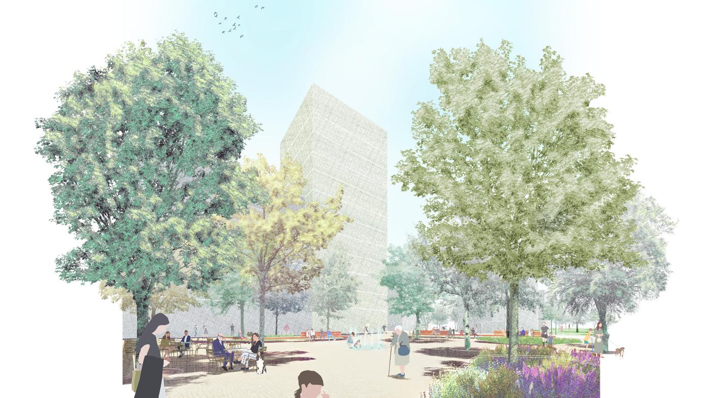 So soll der neue Stadtplatz in Lichterfelde aussehen