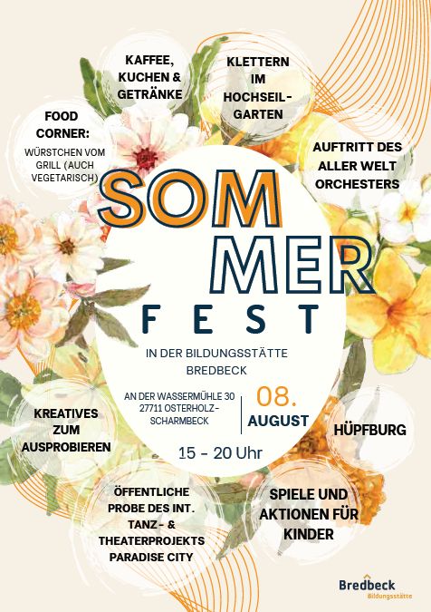 Die Bildungsstätte Bredbeck lädt zum Sommerfest am 8. August 2025 ein