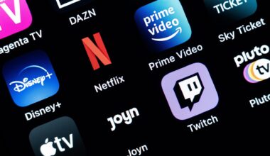 Verschiedene Apps von Streaming-Diensten sind auf einem Bildschirm zu sehen